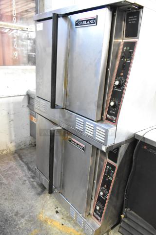 2 Garland Master 200 Stainless Steel Commercial Full Size Convection Ovens w/ Solid Doors, Metal Oven Racks and Thermostatic Controls on Commercial Casters. 2 Times Your Bid! - Item #1227261