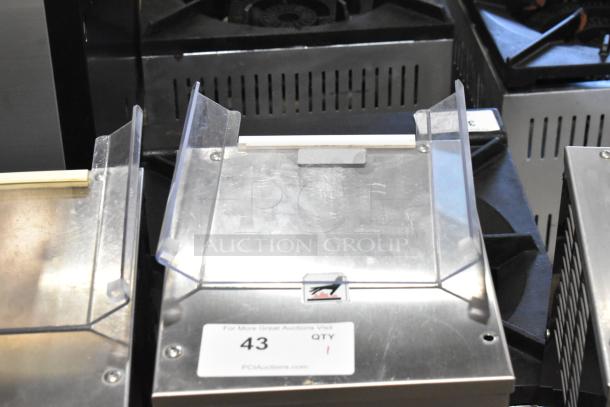 Electro Freeze HDM75A stainless steel commercial countertop drink mixer, 115V, 1 phase, with protective cover, appears in good condition.