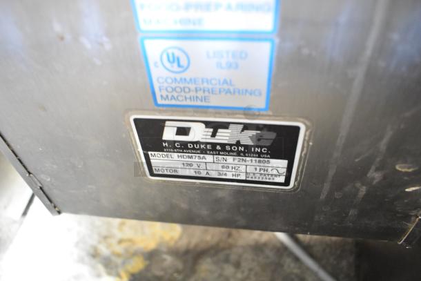 Electro Freeze HDM75A stainless steel commercial drink mixer, 115 volts, 1 phase. Model label visible, marked by wear.