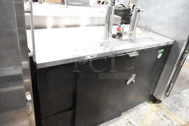 Micro Matic MDD-58 metal kegerator, commercial direct draw, two taps, robust condition, 115 volts, 1 phase.