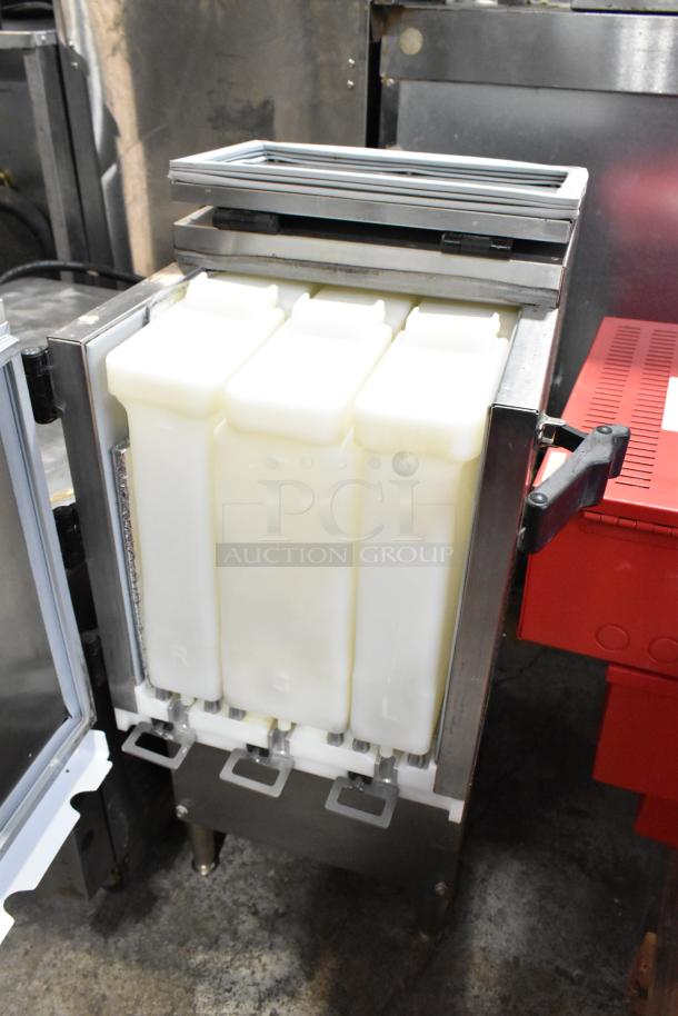 Silver King stainless steel commercial dairy dispenser, countertop model, 115 volts, 1 phase, in good condition.