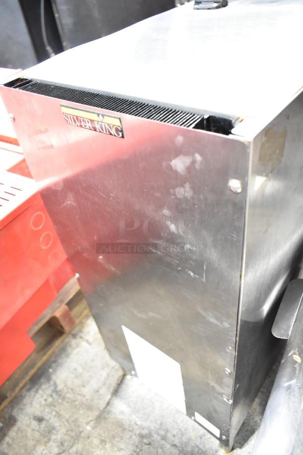 Silver King stainless steel commercial dairy dispenser, 115 volts, 1 phase, visible brand label, good condition.