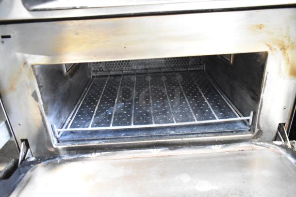 2018 Turbochef Encore 2 stainless steel countertop rapid cook oven, electric, 208/240V, interior view, worn condition.