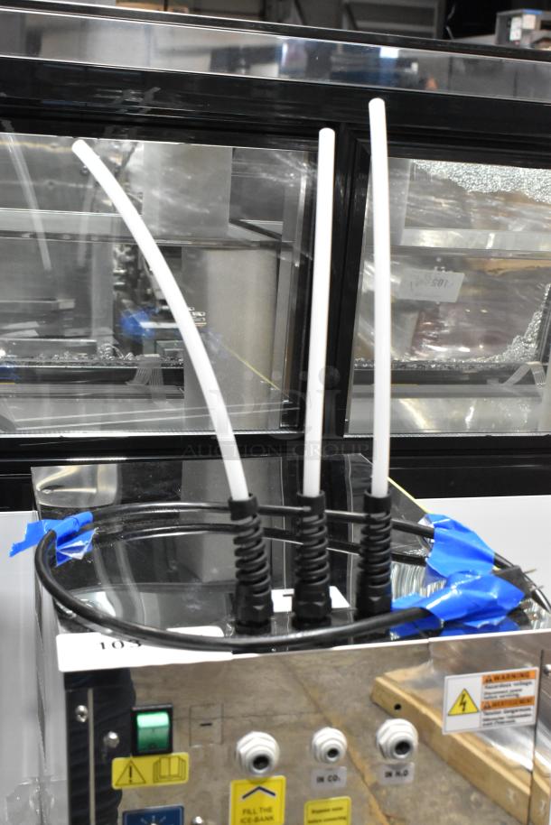 Brand new Narvon 23BUWD20 water dispenser with chilled, ambient, sparkling options; stainless steel, minor scratches. 115V, 1 Phase.