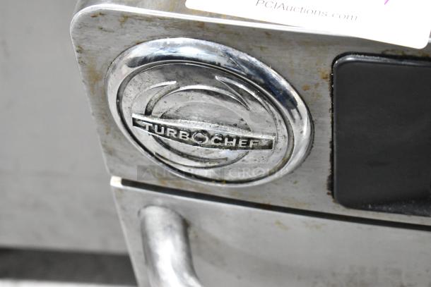 2016 Turbochef Encore 2 stainless steel commercial rapid cook oven, electric, 208/240V, 1 phase, front logo detail.