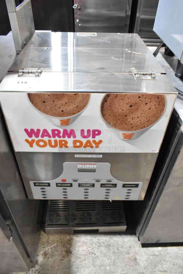 2019 Bunn IMIX-5 commercial cappuccino machine, stainless steel, 120/208-240 volts, 1 phase, countertop design.