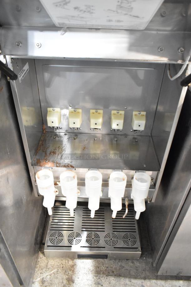 2019 Bunn IMIX-5 stainless steel cappuccino machine, 5 dispensers, 120/208-240 volts, 1 phase, used condition.