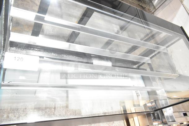 Brand new Avantco 193BC60HCB 60" black refrigerated bakery display case with curved glass, minor scratches. 110-120V, 1 Phase.