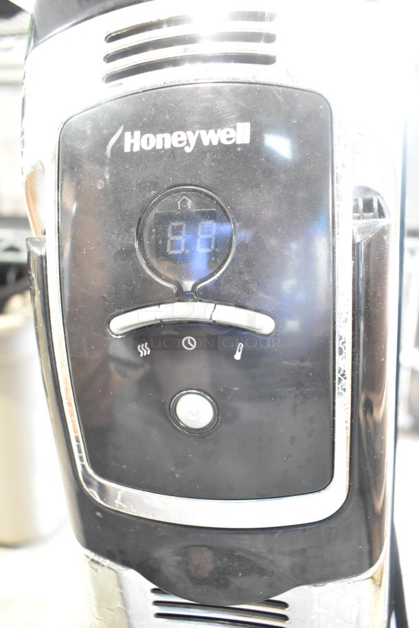Honeywell KAZ HZ-709-WMT heater, black finish, digital display, 120V, 1 phase, electric powered, visible control panel.