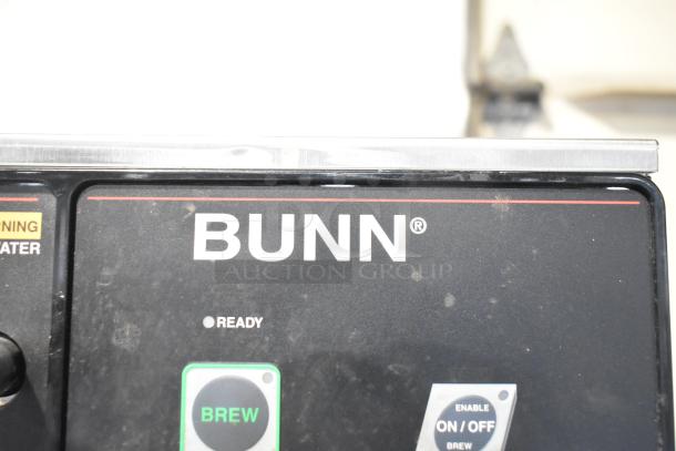 Bunn CDBCF15-APS Coffee Machine with hot water dispenser, poly and metal brew baskets. 120V, 1 phase. "BUNN" logo visible.