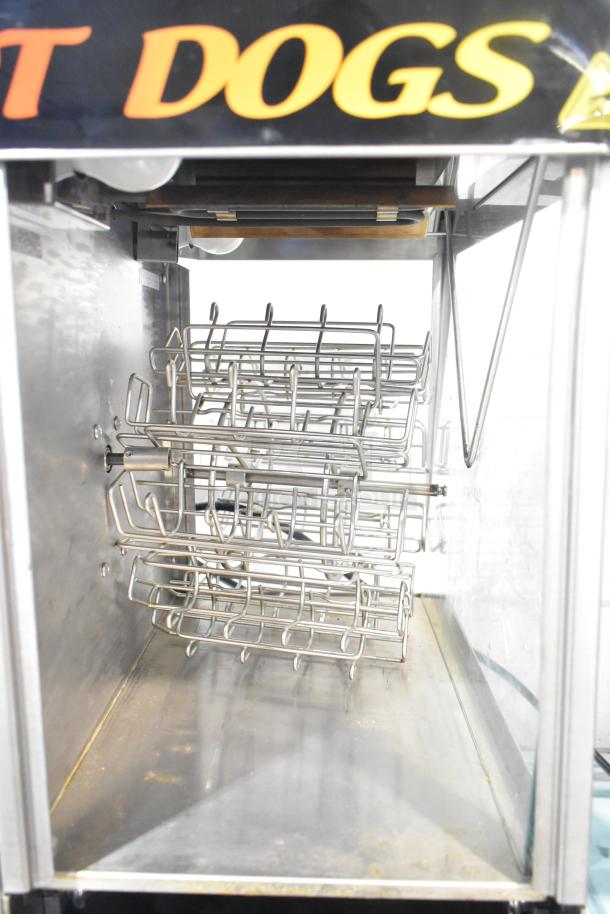 Star 174CBA Stainless Steel Hot Dog Broiler with Bun Warmer, 120 Volts, 1 Phase. Commercial-grade, lightly used.