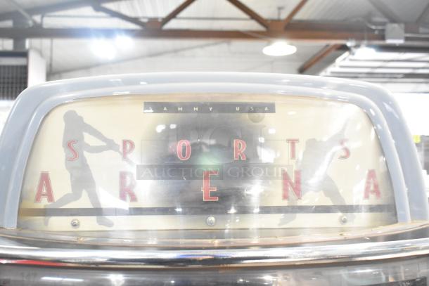 Sports Arena Metal Floor Style Arcade Game with "SAMMY USA" label, showing silhouettes of players. 120 Volts, 1 Phase.