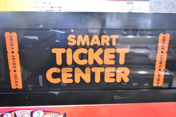 Smart TRC Metal Floor Ticket Counting Machine; prominent logo, sturdy design, 120V, 1 Phase, ideal for high-volume use.