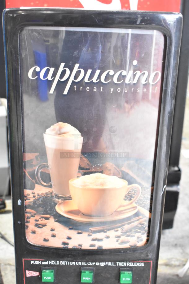 Cecilware GB3K metal commercial cappuccino machine, 120 volts, 1 phase. Visible brand logo and control buttons.