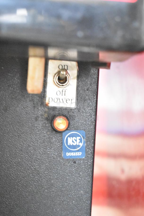 Cecilware GB3K Cappuccino Machine, 120V, 1 Phase, power switch visible, NSF certified tag.