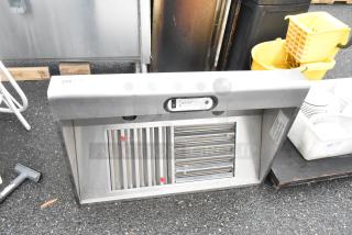 3' Independent INCL-36-SS stainless steel hood, 120 volts, 1 phase, used condition, visible tags and labels.
