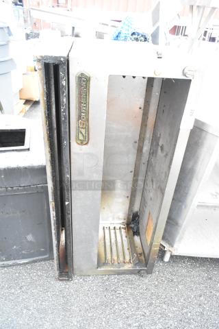 Southbend P48-CM stainless steel commercial cheese mettler, natural gas powered, visible wear, branded logo on front.