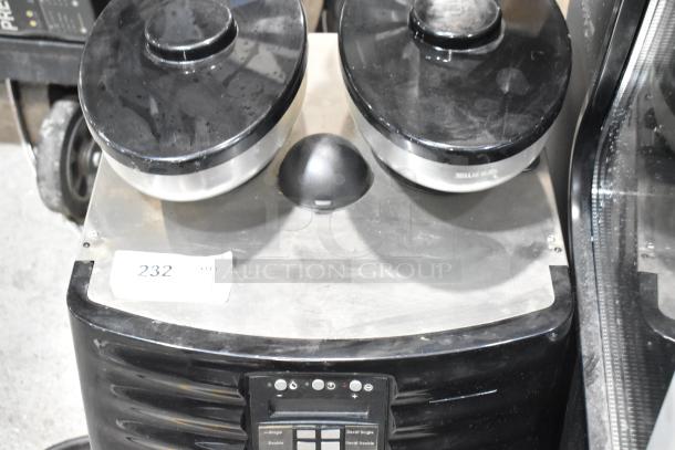 Schaerer SCA1 Metal Commercial Countertop Coffee Art Espresso Machine, 208-240V, 1 Phase. Visible control panel, dual hoppers.