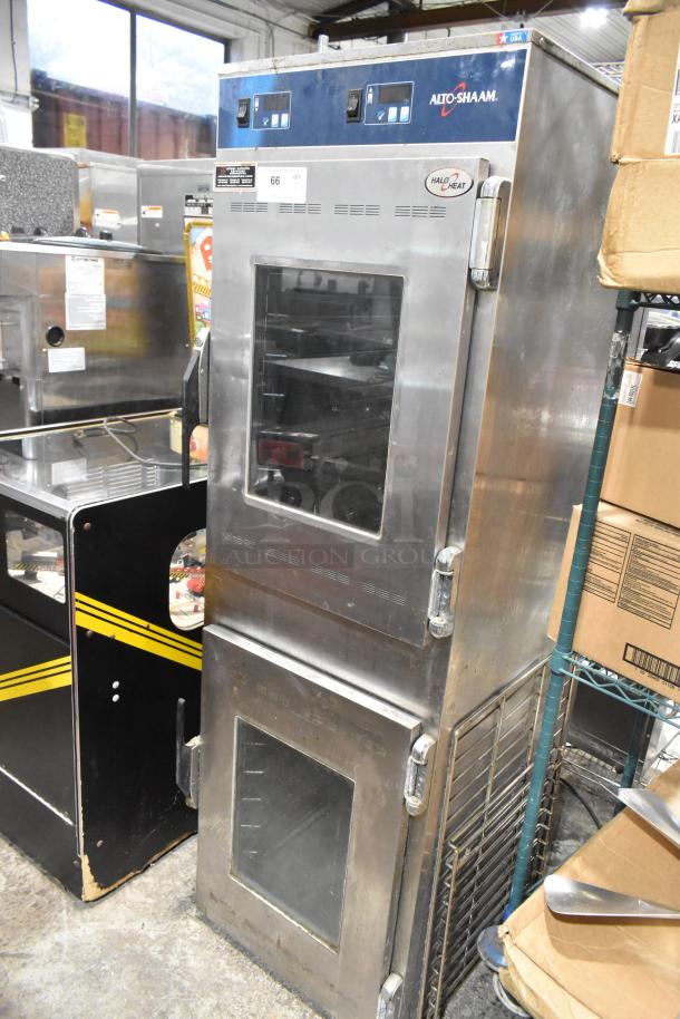 Alto Shaam 1000-UP/P stainless steel holding/proofing cabinet with window doors. 8 pan capacity, 120V, 1 phase.