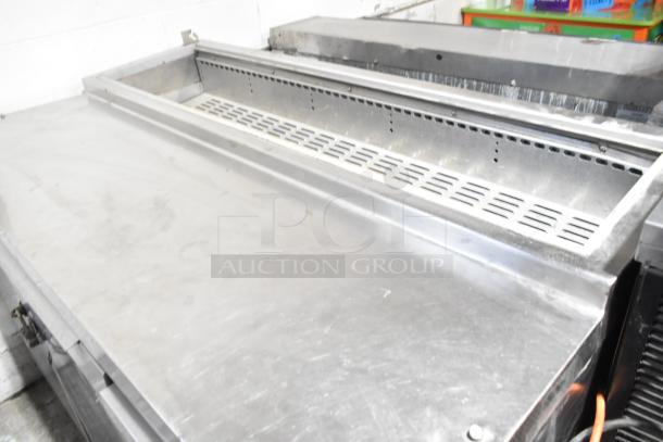 Continental CPA60 stainless steel commercial prep table with casters, 115V, 1 phase, featuring stainless work surface and ventilation.