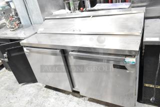 Continental BW60-16 Stainless Steel Prep Table, Bain Marie Mega Top, commercial casters, 115V, 1 Phase, good condition.