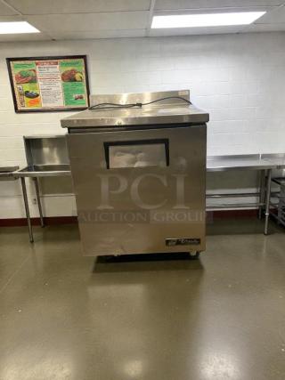 True TWT-27F undercounter freezer, premium condition, 115V/single phase, stainless steel, fully tested, by True Manufacturing Co.