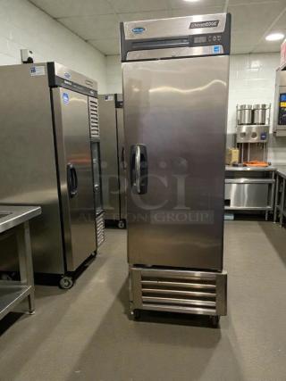 Nor-Lake AdventEDGE F23-S commercial reach-in freezer in stainless steel, exceptional condition, 115V, single phase, fully tested.