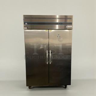 Everest ESR Series commercial reach-in refrigerator, stainless steel, dual doors, premium condition, 115V, fully tested.