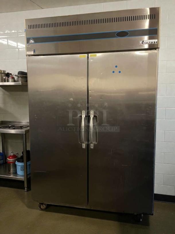 Everest ESR Series reach-in refrigerator, premium condition, stainless steel, tested working, 115V, dual doors, commercial use.