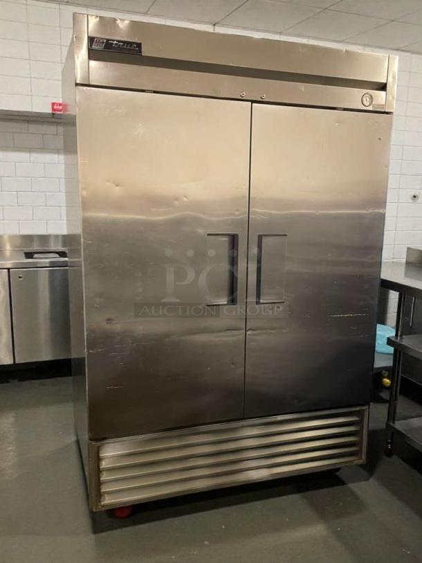 True T-49F commercial reach-in freezer, premium condition, tested, working, stainless steel, dual doors, 115V single phase.