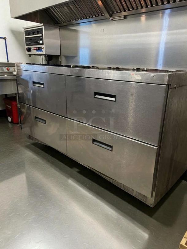 Delfield STD464N 4-Drawer Refrigerated Chef Base in outstanding condition, tested and working, 115V, single phase.