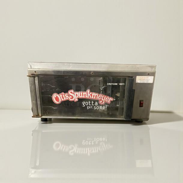 Otis Spunkmeyer OS-1 convection oven, top-tier condition, 120V, single-phase, fully tested. "Caution: Hot!" label visible.