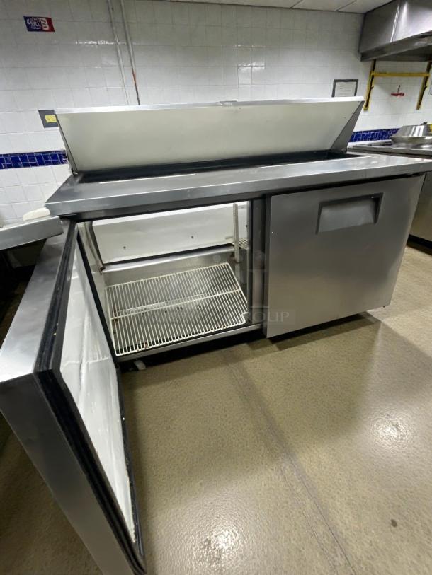 True TSSU-60-16 Commercial Sandwich Prep Refrigerator, stainless steel, excellent condition, 115V, single phase, tested.