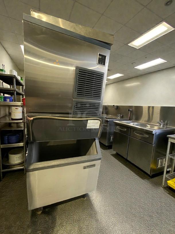 Scotsman BLMI-850A commercial ice maker in high-grade condition, 115V single phase, fully tested, stainless steel finish, visible control panel.