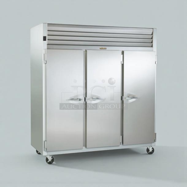 Traulsen G31010JC 3-door commercial freezer, stainless steel, outstanding condition, 115V, single phase, fully tested.