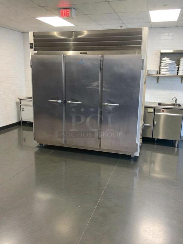 Three-door Traulsen G31010JC commercial freezer in outstanding condition. Stainless steel, fully tested, 115V single phase.