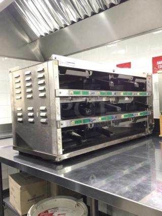 Prince Castle EHB34-2 extended hold bin, high-grade condition, stainless steel, tested, 208-240V, model PRI-L-HOLD-0189.