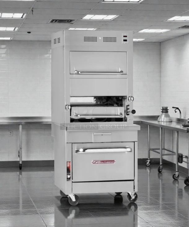 Southbend P32D-171 32" infrared range broiler with oven, natural gas, premium condition, fully tested, Southbend logo visible.