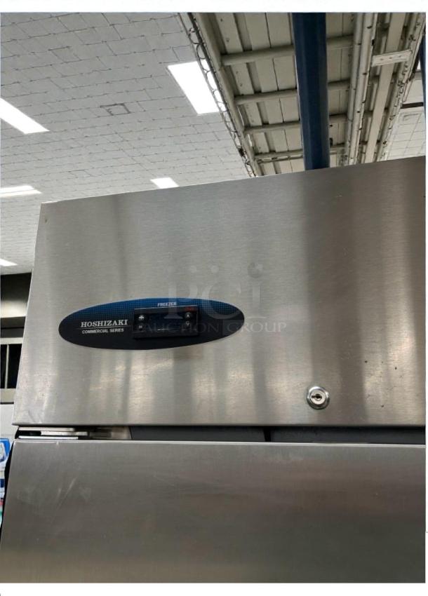 Hoshizaki CF2S-FS Commercial Reach-In Freezer, stainless steel, tested, outstanding condition, branded display.