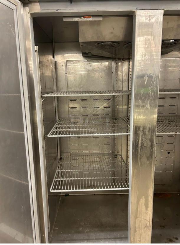 Hoshizaki CF2S-FS commercial reach-in freezer, outstanding condition, 115V, single phase, interior view, shelves visible.