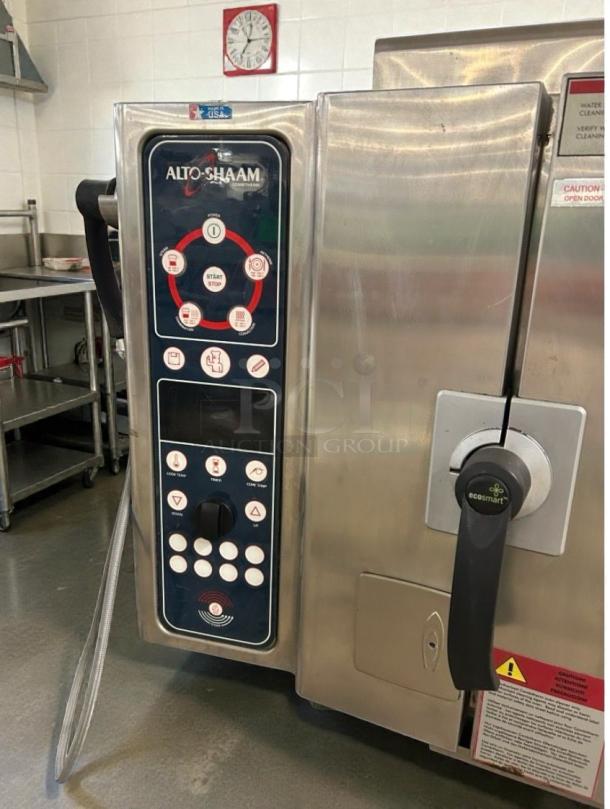 Alto-Shaam 6-10ESG PRO electric combi oven, programmable controls, fully tested, stainless steel, excellent condition.