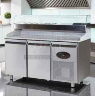 Marra Forni 87" Commercial Prep Table, top-tier condition, self-contained, 115V/single phase, fully tested and working.