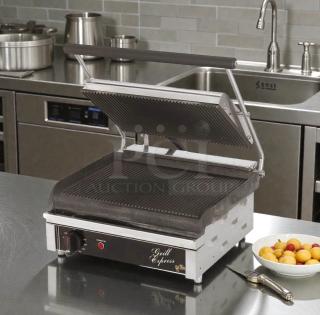 Star Manufacturing commercial panini grill, 120V, excellent condition, tested. Model STA-M-GRL-0209, single phase.