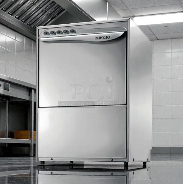 KRONO DW78M commercial undercounter dishwasher in high-grade condition, 208–240V single phase, fully tested, stainless steel.