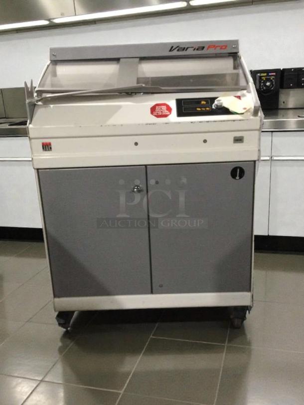JAC Varia Pro VPL 800 bread slicer in excellent condition, 230V/3 Phase, fully tested, with JAC and model logos visible.