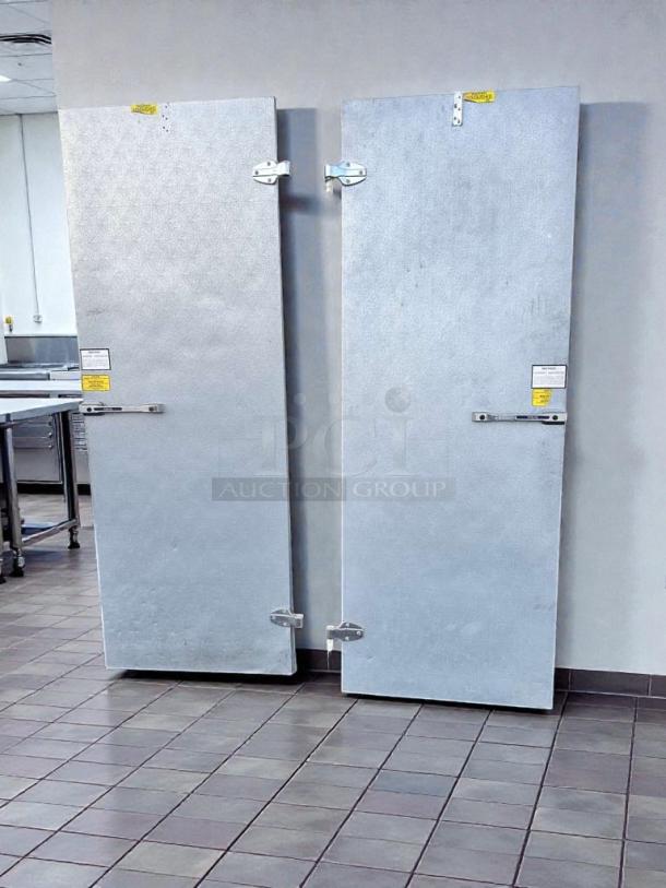 Nor-Lake walk-in cooler/freezer doors, model NOR-L-DOOR-0243, immaculate condition, fully inspected, ready for installation.