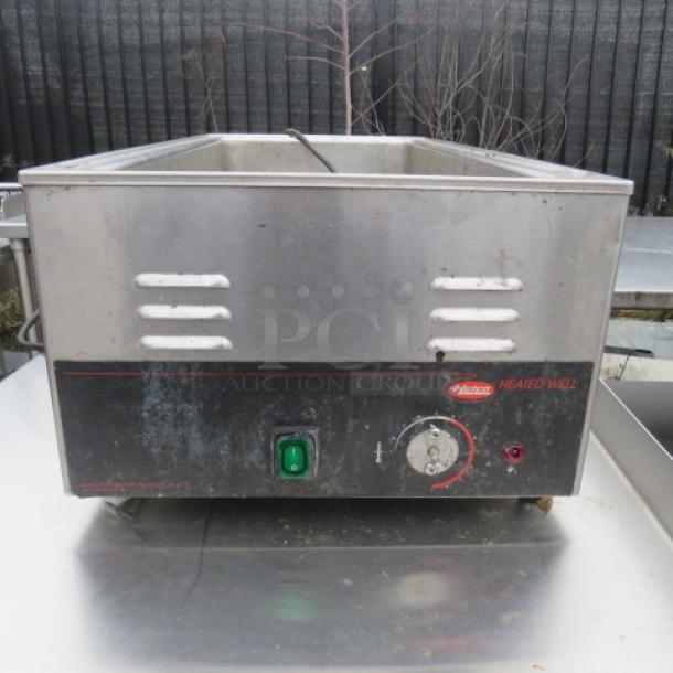Hatco HW-32 food warmer, 120V, stainless steel, 14.5x29.5x10 in, with control panel and power switch; used condition.