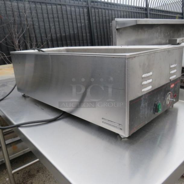 Hatco food warmer, Model HW-32, 120 Volt, 14.5x29.5x10 inches, stainless steel, pre-owned, visible dials and power cord.
