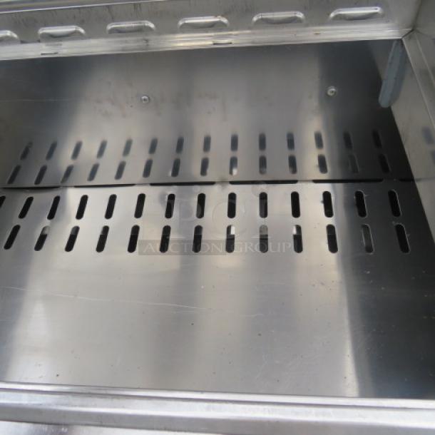 Turbo Air TPR-93SD-DS Refrigerated Prep Table, stainless steel interior, 1 door, 4 drawers, 93.5x36x44 inches, 115V.
