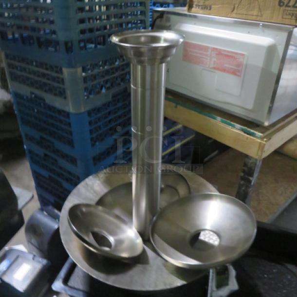 Commercial stainless steel 3-tier chocolate fountain, 115V, 1500W. In good condition. Ideal for events, valued at $3471.71.